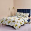 4 Piece California King Abstract Poppy Flower Blossom Breathable Comforter Covers Ultra Soft Bed Sheet with Decoretive 2 Pillow Shams Bedding Collection Sets Yellow Wild Floral view 4