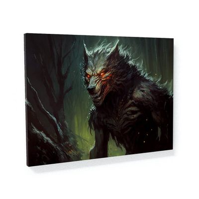 Sense Canvas Werewolf 11 Canvas Art - Home Decor Wall Art Print Poster Painting Large 40x30 / 1.5"