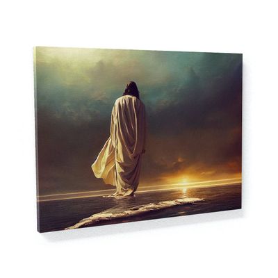 Sense Canvas Jesus 23 Canvas Art - Home Decor Wall Art Print Poster Painting Small 16x12 / 0.75"