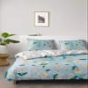 4 Piece California King Spring Farm Daisy Flower on Blue Breathable Comforter Covers Ultra Soft Bed Sheet with Decoretive 2 Pillow Shams Bedding Collection Sets Pastoral Blossom Floral view 1