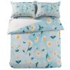 4 Piece California King Spring Farm Daisy Flower on Blue Breathable Comforter Covers Ultra Soft Bed Sheet with Decoretive 2 Pillow Shams Bedding Collection Sets Pastoral Blossom Floral view 2