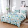 4 Piece California King Spring Farm Daisy Flower on Blue Breathable Comforter Covers Ultra Soft Bed Sheet with Decoretive 2 Pillow Shams Bedding Collection Sets Pastoral Blossom Floral view 3