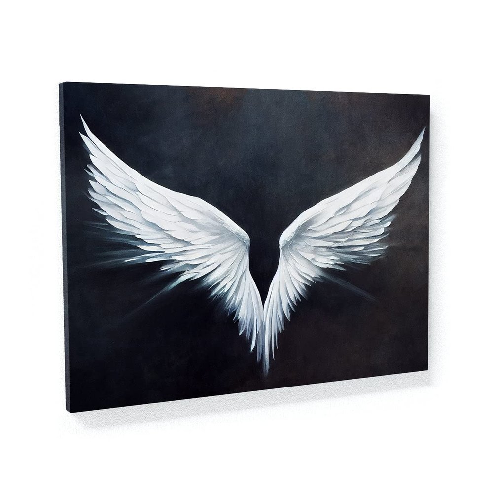 Sense Canvas Angel Wings Heaven 5 Canvas Art - Home Decor Wall Art Print Poster Painting Large 40x30 / 1.5"