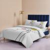 4 Piece California King Aesthetic Black Line Women White Daisy Flower Red Lips Breathable Comforter Covers Ultra Soft Bed Sheet with Decoretive 2 Pillow Shams Bedding Collection Sets Sexy Girl view 4