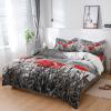 4 Piece California King Wild Poppy Flower Abstract Blossom Flower Breathable Comforter Covers Ultra Soft Bed Sheet with Decoretive 2 Pillow Shams Bedding Collection Sets Nature Blooming Floral view 3