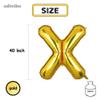 40 Inch Large Gold Letter X Foil Balloons Hellium Golden Big Mylar Balloon for Birthday Party Decoration Custom Word view 2