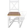 GOLINPEILO Wooden Dining Chairs Set of 6, Dining Chairs, Kitchen Chairs Classic Side Chair for Restaurant, Pine Wood Side Chairs for Dining Room, Kitchen, 16.3" x 17.9" x 33.9",White and Beige view 2