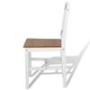 GOLINPEILO Wooden Dining Chairs Set of 6, Dining Chairs, Kitchen Chairs Classic Side Chair for Restaurant, Pine Wood Side Chairs for Dining Room, Kitchen, 16.3" x 17.9" x 33.9",White and Beige view 4