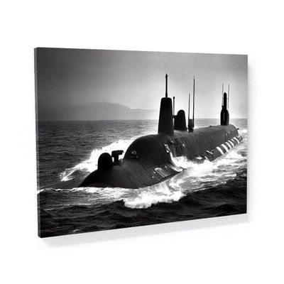 Sense Canvas Submarine 5 Canvas Art - Home Decor Wall Art Print Poster Painting Large 40x30 / 1.5"