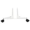LIFKOME Zinc Alloy Mobile Divider Base Wheels for Office Home Screen Support Feet for Space Partitioning Easy Installation White for Libraries Computer Rooms view 1