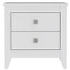 Atlin Designs Engineered Wood Nightstand for Bedroom in White Finish view 1