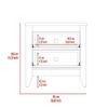 Atlin Designs Engineered Wood Nightstand for Bedroom in White Finish view 3