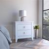 Atlin Designs Engineered Wood Nightstand for Bedroom in White Finish view 4