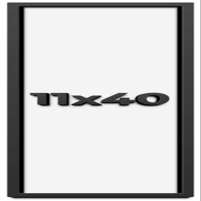 11x40 Shadow Box Frame Black | 1 Inch Deep Solid Wood Shadowbox Display Frame | UV Resistant Acrylic Plexiglass, Acid Free Backing, and Hanging Hardware | Dugan Picture Frame Style
