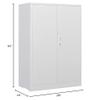 CNANXU Metal Garage Storage Cabinet - 42" Locking Metal Storage Cabinet with 2 Doors and Adjustable Shelves & Locking Doors - Garage Cabinets for Tool Storage (White) view 3