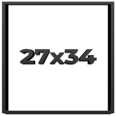 27x34 Shadow Box Frame Black | 1 Inch Deep Solid Wood Shadowbox Display Frame | UV Resistant Acrylic Plexiglass, Acid Free Backing, and Hanging Hardware | Dugan Picture Frame Style