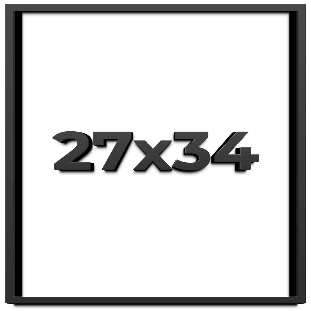 27x34 Shadow Box Frame Black | 1 Inch Deep Solid Wood Shadowbox Display Frame | UV Resistant Acrylic Plexiglass, Acid Free Backing, and Hanging Hardware | Dugan Picture Frame Style