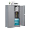 CNANXU Metal Garage Storage Cabinet - 42" Locking Metal Storage Cabinet with 2 Doors and Adjustable Shelves & Locking Doors - Garage Cabinets for Tool Storage (Gray) view 1