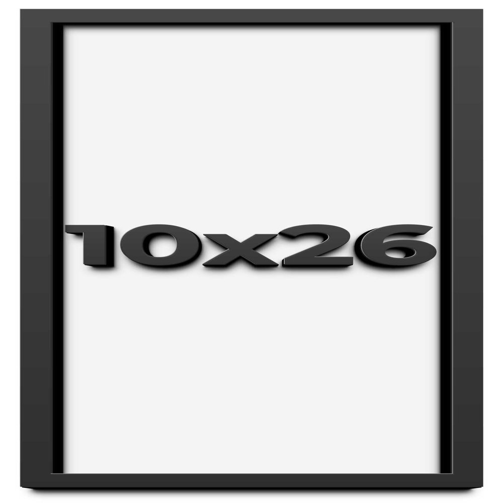 10x26 Shadow Box Frame Black | 1 Inch Deep Solid Wood Shadowbox Display Frame | UV Resistant Acrylic Plexiglass, Acid Free Backing, and Hanging Hardware | Dugan Picture Frame Style
