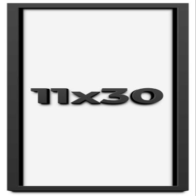 11x30 Shadow Box Frame Black | 1 Inch Deep Solid Wood Shadowbox Display Frame | UV Resistant Acrylic Plexiglass, Acid Free Backing, and Hanging Hardware | Dugan Picture Frame Style