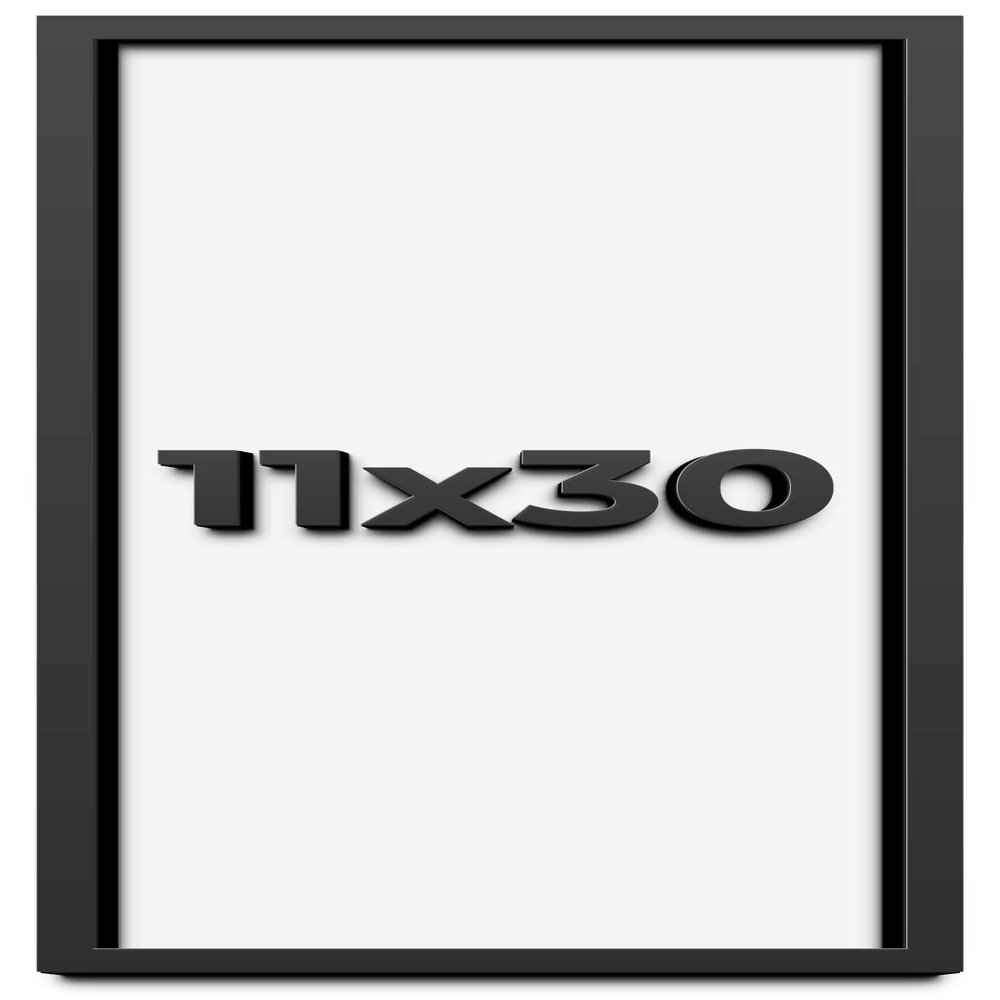 11x30 Shadow Box Frame Black | 1 Inch Deep Solid Wood Shadowbox Display Frame | UV Resistant Acrylic Plexiglass, Acid Free Backing, and Hanging Hardware | Dugan Picture Frame Style