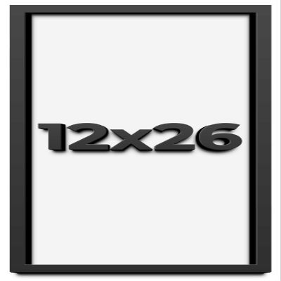12x26 Shadow Box Frame Black | 1 Inch Deep Solid Wood Shadowbox Display Frame | UV Resistant Acrylic Plexiglass, Acid Free Backing, and Hanging Hardware | Dugan Picture Frame Style