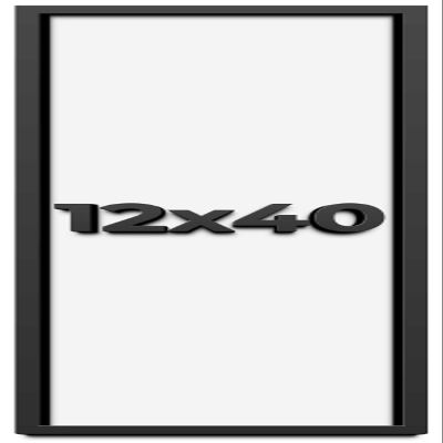 12x40 Shadow Box Frame Black | 1 Inch Deep Solid Wood Shadowbox Display Frame | UV Resistant Acrylic Plexiglass, Acid Free Backing, and Hanging Hardware | Dugan Picture Frame Style