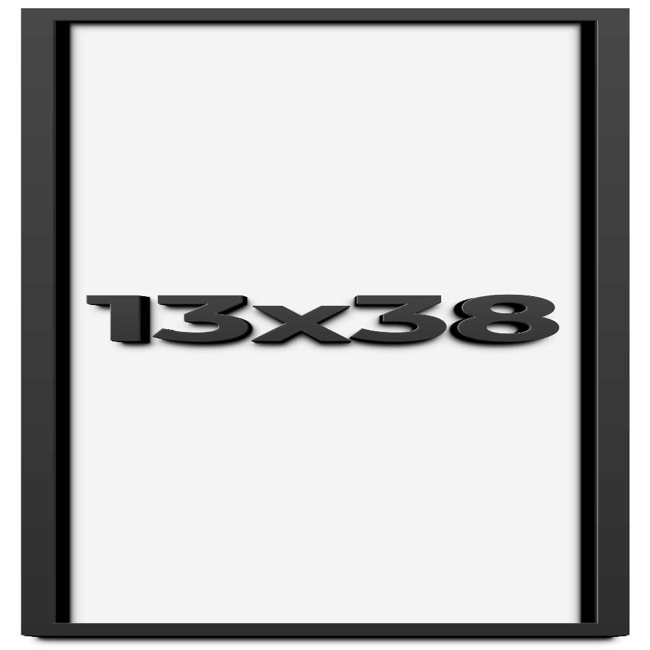 13x38 Shadow Box Frame Black | 1 Inch Deep Solid Wood Shadowbox Display Frame | UV Resistant Acrylic Plexiglass, Acid Free Backing, and Hanging Hardware | Dugan Picture Frame Style