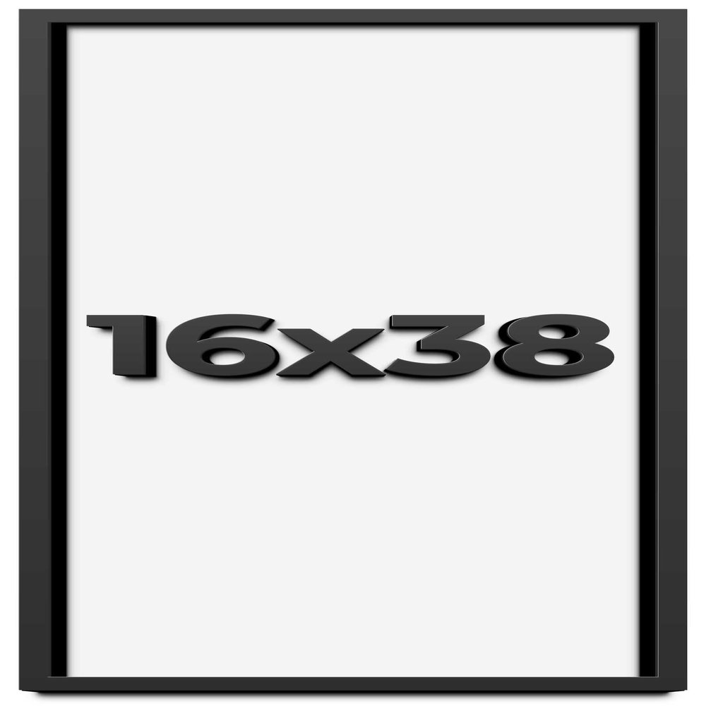 16x38 Shadow Box Frame Black | 1 Inch Deep Solid Wood Shadowbox Display Frame | UV Resistant Acrylic Plexiglass, Acid Free Backing, and Hanging Hardware | Dugan Picture Frame Style