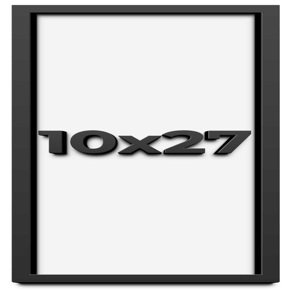 10x27 Shadow Box Frame Black | 1 Inch Deep Solid Wood Shadowbox Display Frame | UV Resistant Acrylic Plexiglass, Acid Free Backing, and Hanging Hardware | Dugan Picture Frame Style