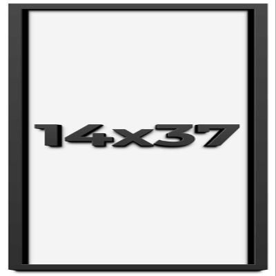 14x37 Shadow Box Frame Black | 1 Inch Deep Solid Wood Shadowbox Display Frame | UV Resistant Acrylic Plexiglass, Acid Free Backing, and Hanging Hardware | Dugan Picture Frame Style