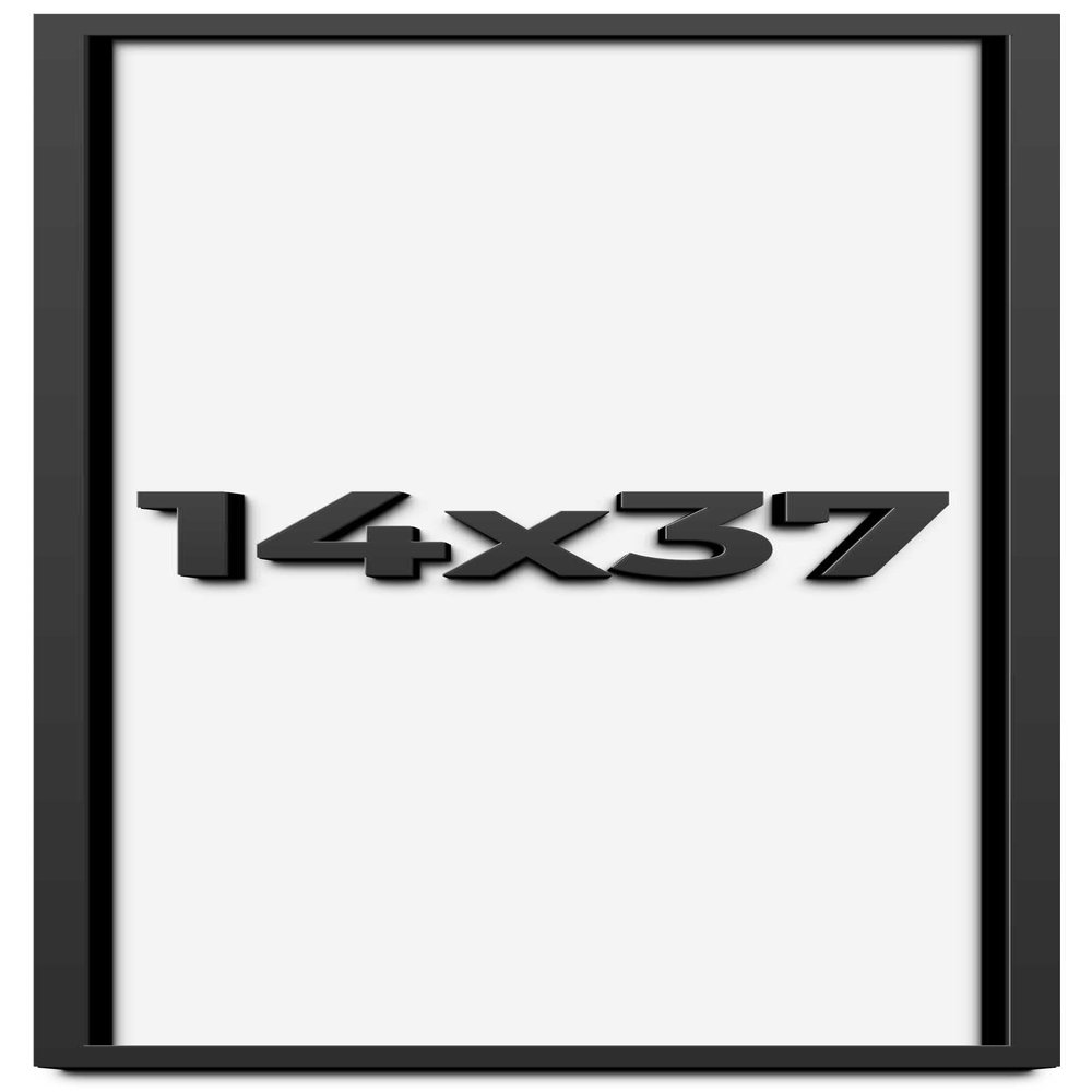 14x37 Shadow Box Frame Black | 1 Inch Deep Solid Wood Shadowbox Display Frame | UV Resistant Acrylic Plexiglass, Acid Free Backing, and Hanging Hardware | Dugan Picture Frame Style