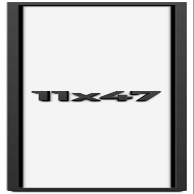 11x47 Shadow Box Frame Black | 1 Inch Deep Solid Wood Shadowbox Display Frame | UV Resistant Acrylic Plexiglass, Acid Free Backing, and Hanging Hardware | Dugan Picture Frame Style