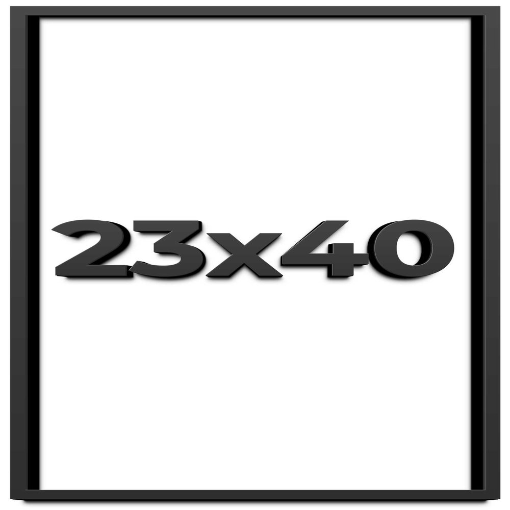 23x40 Shadow Box Frame Black | 1 Inch Deep Solid Wood Shadowbox Display | UV Resistant Acrylic Plexiglass, Acid Free Backing, Hanging Hardware | Dugan Picture Frame Style