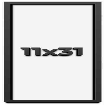 11x31 Shadow Box Frame Black | 1 Inch Deep Solid Wood Shadowbox Display | UV Resistant Acrylic Plexiglass, Acid Free Backing, Hanging Hardware | Dugan Picture Frame Style