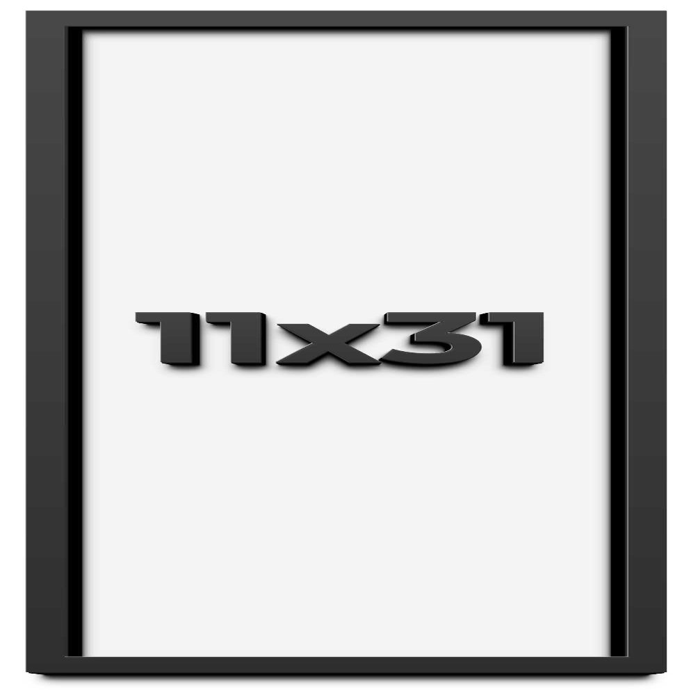 11x31 Shadow Box Frame Black | 1 Inch Deep Solid Wood Shadowbox Display | UV Resistant Acrylic Plexiglass, Acid Free Backing, Hanging Hardware | Dugan Picture Frame Style