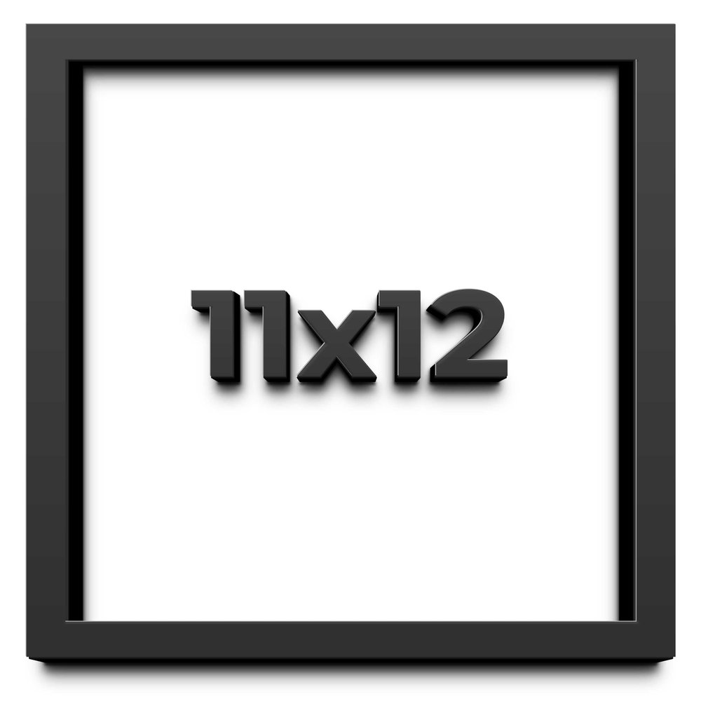 11x12 Shadow Box Frame Black | 1 Inch Deep Solid Wood Shadowbox Display Frame | UV Resistant Acrylic Plexiglass, Acid Free Backing, and Hanging Hardware | Dugan Picture Frame Style