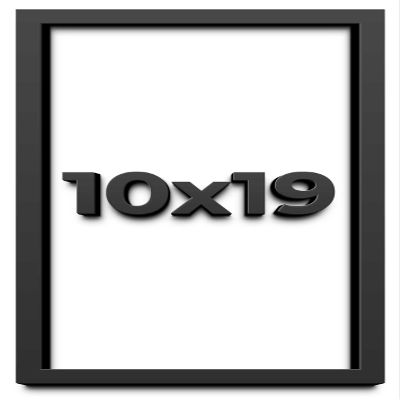 10x19 Shadow Box Frame Black | 1 Inch Deep Solid Wood Shadowbox Display Frame | UV Resistant Acrylic Plexiglass, Acid Free Backing, and Hanging Hardware | Dugan Picture Frame Style