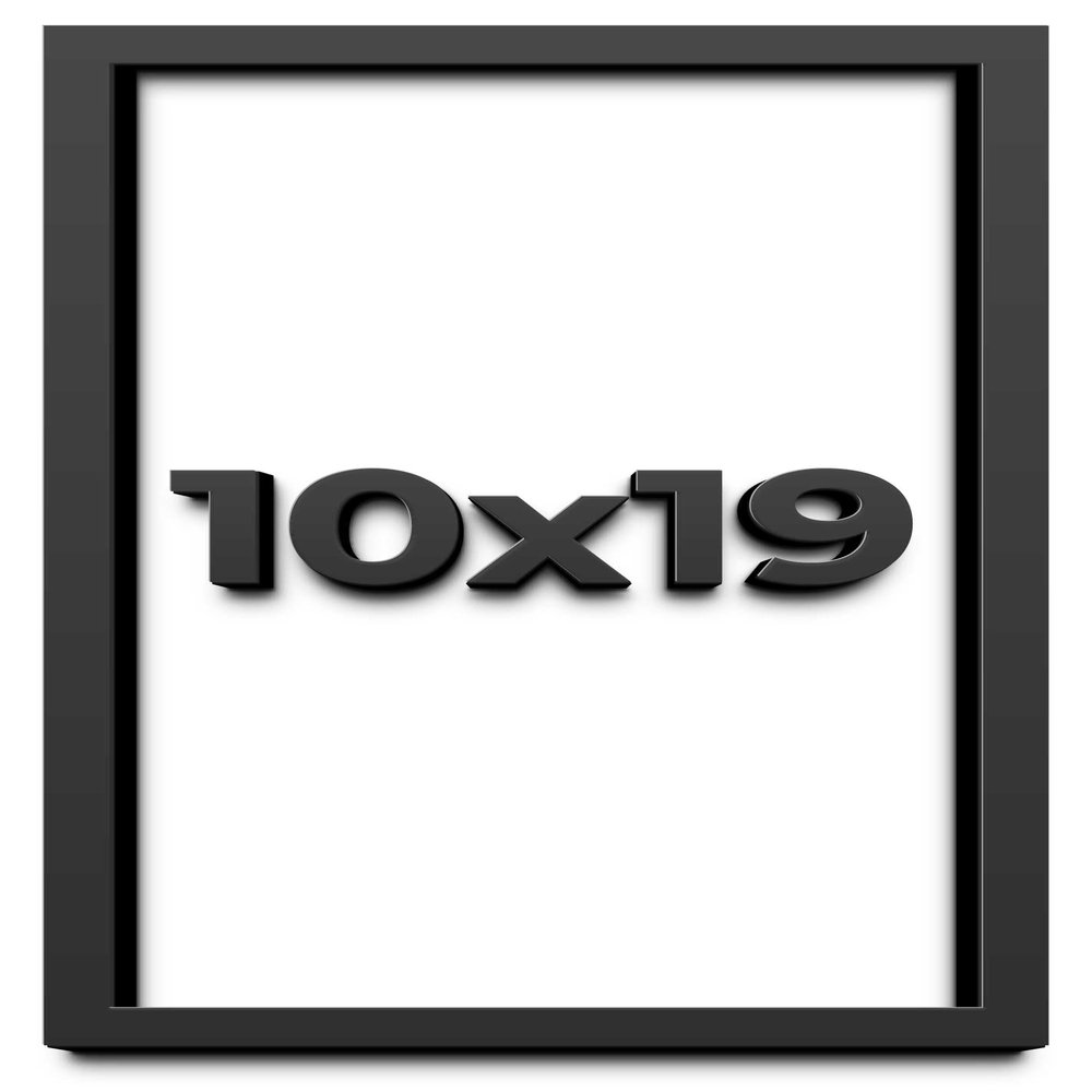 10x19 Shadow Box Frame Black | 1 Inch Deep Solid Wood Shadowbox Display Frame | UV Resistant Acrylic Plexiglass, Acid Free Backing, and Hanging Hardware | Dugan Picture Frame Style