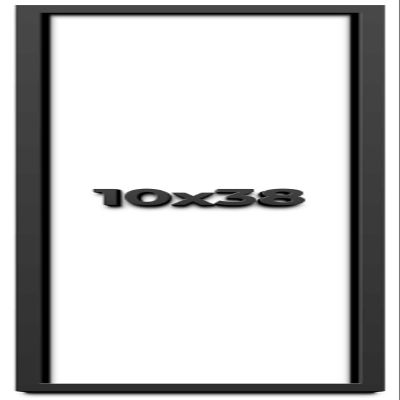 10x38 Shadow Box Frame Black | 1 Inch Deep Solid Wood Shadowbox Display Frame | UV Resistant Acrylic Plexiglass, Acid Free Backing, and Hanging Hardware | Dugan Picture Frame Style