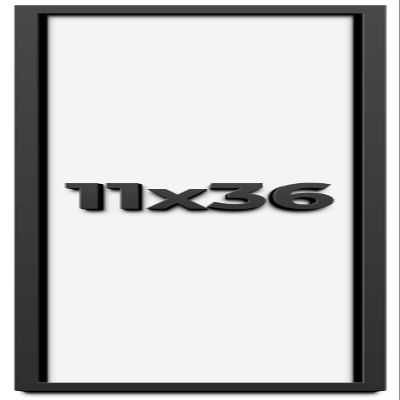 11x36 Shadow Box Frame Black | 1 Inch Deep Solid Wood Shadowbox Display Frame | UV Resistant Acrylic Plexiglass, Acid Free Backing, and Hanging Hardware | Dugan Picture Frame Style