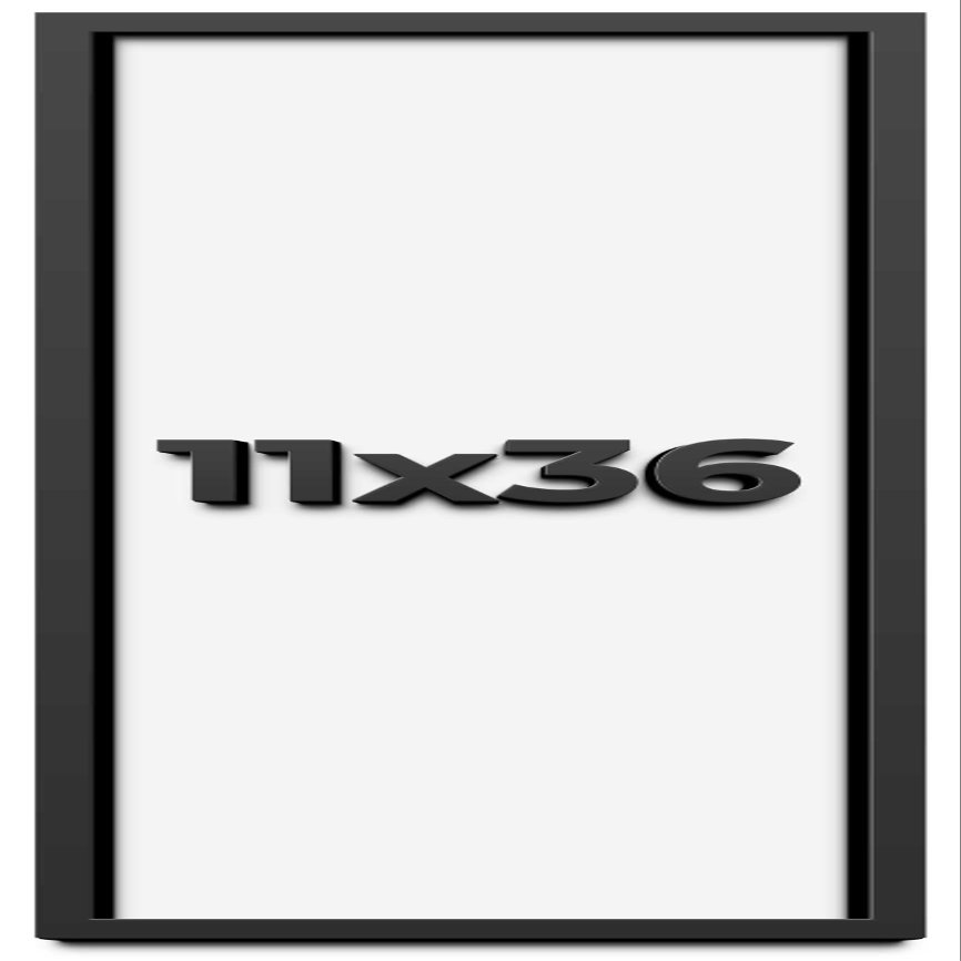 11x36 Shadow Box Frame Black | 1 Inch Deep Solid Wood Shadowbox Display Frame | UV Resistant Acrylic Plexiglass, Acid Free Backing, and Hanging Hardware | Dugan Picture Frame Style