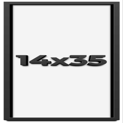 14x35 Shadow Box Frame Black | 1 Inch Deep Solid Wood Shadowbox Display Frame | UV Resistant Acrylic Plexiglass, Acid Free Backing, and Hanging Hardware | Dugan Picture Frame Style