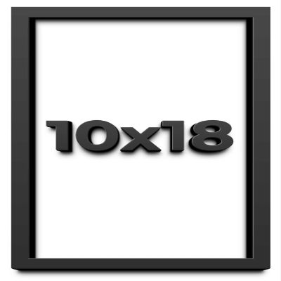 10x18 Shadow Box Frame Black | 1 Inch Deep Solid Wood Shadowbox Display Frame | UV Resistant Acrylic Plexiglass, Acid Free Backing, and Hanging Hardware | Dugan Picture Frame Style