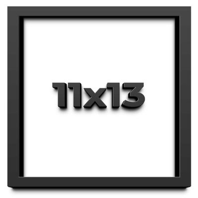 11x13 Shadow Box Frame Black | 1 Inch Deep Solid Wood Shadowbox Display Frame | UV Resistant Acrylic Plexiglass, Acid Free Backing, and Hanging Hardware | Dugan Picture Frame Style