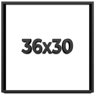 36x30 Shadow Box Frame Black | 1 Inch Deep Solid Wood Shadowbox Display Frame | UV Resistant Acrylic Plexiglass, Acid Free Backing, and Hanging Hardware | Dugan Picture Frame Style