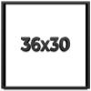 36x30 Shadow Box Frame Black | 1 Inch Deep Solid Wood Shadowbox Display Frame | UV Resistant Acrylic Plexiglass, Acid Free Backing, and Hanging Hardware | Dugan Picture Frame Style view 1