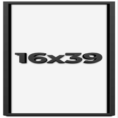 16x39 Shadow Box Frame Black | 1 Inch Deep Solid Wood Shadowbox Display Frame | UV Resistant Acrylic Plexiglass, Acid Free Backing, and Hanging Hardware | Dugan Picture Frame Style