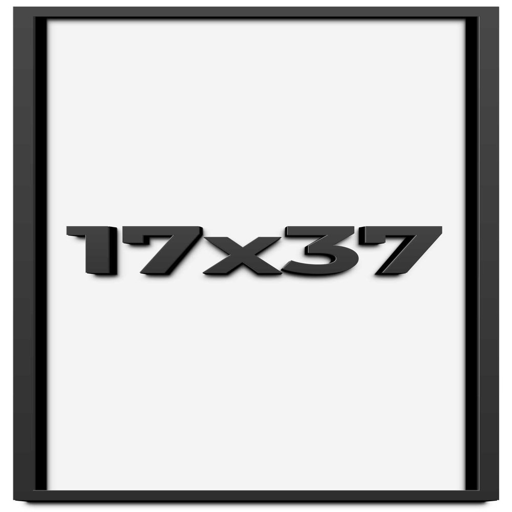 17x37 Shadow Box Frame Black | 1 Inch Deep Solid Wood Shadowbox Display Frame | UV Resistant Acrylic Plexiglass, Acid Free Backing, and Hanging Hardware | Dugan Picture Frame Style