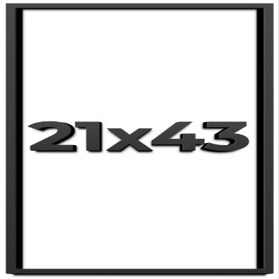 21x43 Shadow Box Frame Black | 1 Inch Deep Solid Wood Shadowbox Display Frame | UV Resistant Acrylic Plexiglass, Acid Free Backing, and Hanging Hardware | Dugan Picture Frame Style